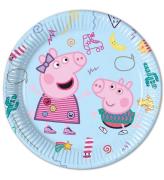 Decorata Party Paptallerkner - 8-pak - 23 cm - Peppa Pig Messy P