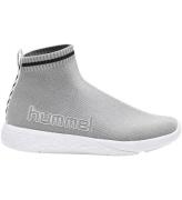 Hummel Sko - HMLTerrafly Sock Runner Jr - SÃ¸lv