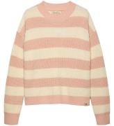 Calvin Klein Bluse - Strik - Ck Stripe - Peach Whip