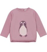 Minymo Sweatshirt - Dawn Pink m. Pingvin