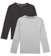 Tommy Hilfiger Bluse - 2-Pak - Medium Grey Heather/Black