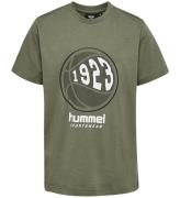 Hummel T-shirt - hmlLeo - Dysty Olive