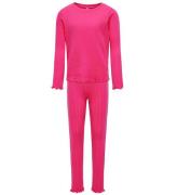 Kids Only Loungewear SÃ¦t - Rib - KogMunte - Fuchsia Purple m. Hu