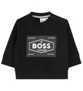 BOSS Sweatshirt - Sort m. Hvid