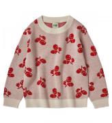 FUB Bluse - Uld - Acorn - Ecru/Red