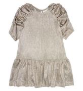 The New Kjole - Rib - TNLeah 3/4 Dress - Gold