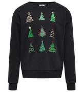 Kids Only Sweatshirt - KogYda - Xmas Life - Black/Christmas Tree