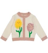 Stella McCartney Kids Cardigan - Strik - Hvid/Rosa m. Blomster