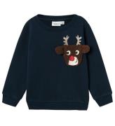 Name It Sweatshirt - NmmRsanta - Dark Sapphire