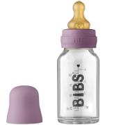 BIBS Sutteflaske - Glas - 110 ml - Naturgummi - Mauve