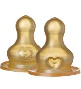 BIBS Flaskesut - 2-pak - Medium Flow - Naturgummi