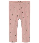 Name It Leggings - Rib - NbnRica - Pale Mauve