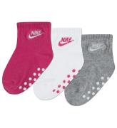 Nike Strømper - 3-pak - Non-Slip - Pink/Hvid/Grå