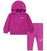 Nike Sæt - Cardigan/Leggings - Hot Fuchsia