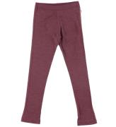 Joha Leggings - Rib - Uld/Silke - Bordeaux