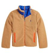 Polo Ralph Lauren Dynejakke m. Fleece - Vendbar - Brun/Blå m. Or