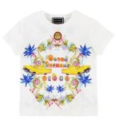 Young Versace T-shirt - Hvid m. Biler/Farver