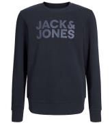 Jack & Jones Sweatshirt - JjeCorp Logo - Navy Blazer/BIG TONAL