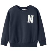 Name It Sweatshirt - NmmTollo - Navy Blazer m. Hvid