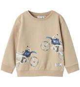 Name It Sweatshirt - NmmTeodor - Pure Cashmere m. Motorcykel Pri