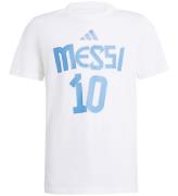 adidas Performance T-shirt - Y Messi N&N G T - Hvid m. Print