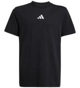 adidas Performance T-shirt - J SL - Sort/Hvid