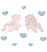 That's Mine Wallstickers - Unicorn Twins - 10 dele - Rose