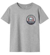 Name It T-shirt - NkmJett Among Us - Grey Melange m. Print