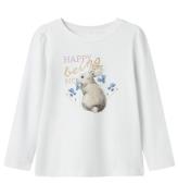 Name It Bluse - NmfScarlett - Bright White m. Print