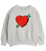 Mini Rodini Sweatshirt - Arrowed Heart - Gråmeleret