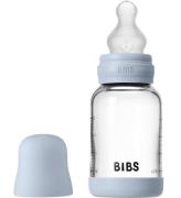 BIBS Sutteflaske - 120 ml - Glas/Silikone - Baby Blue