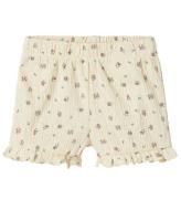 Name It Shorts - NbfJannis - Bleached Sand m. Blomster