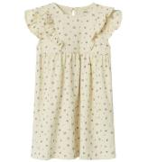 Name It Kjole - NmfJannis - Bleached Sand m. Blomster