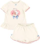 Konges Sløjd Shortssæt - T-shirt/Shorts - Famo Frill - Ecru