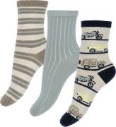 Name It Strømper - 3-Pak - NMMHuberts - Peyote/Slate Gray/Walnut