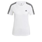 adidas T-Shirt 3-Stripes - Hvid/Sort Kvinde