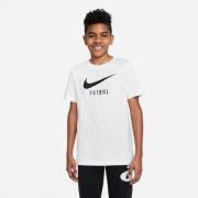 Nike T-Shirt NSW Swoosh - Hvid/Sort Børn