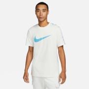 Nike T-Shirt NSW Repeat Sportswear - Hvid/Blå