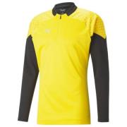 teamCUP Training 1/4 Zip Top Cyber Yellow-PUMA Black